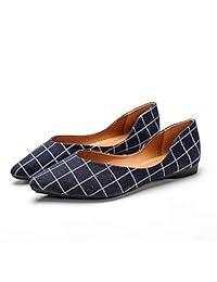 Meeshine - Zapatos de ballet clásicos con puntera en punta para mujer