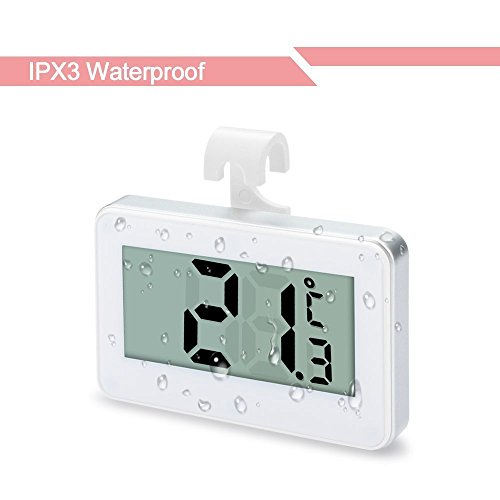 2Pack Digital Refrigerator Thermometer, iBetterLife Waterproof Wireless Fridge Freezer Room Temperature Monitor from -20 to 60 Degree w/Magnet, Hook & Large Big LCD Display for Home Indoor/Outdoor