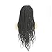 Synthetic Braided Lace Front Wigs African American Twist Braids Wigs for Black Women Natural Color (22 Inch)