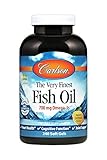 Carlson Labs Very Finest Fish Oil, Lemon, 1000mg, 240 Softgels