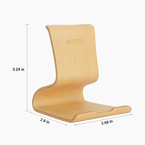 image for SAMDI Wooden Cell Phone Stand, Smartphone Mobile phone Stand Holder fo