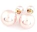 Colorful Double-faced Pearl Double Pearl Beads Plug Stud Earrings WHS541 (5-Pink)