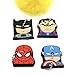 CheeseandU 7Pcs Cute Super Hero Key Cover Cap Creative Silicone Cartoon Captain Anime Key Holder with Ring Ideal Gift for Kids Women Men Husband Wife Brother Sister Friends Coworker Roommate