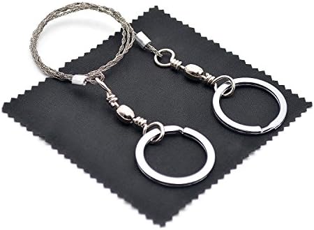 21-Inch Survival Kits, TaiTian Stainless Steel Survival Pocket Chain Saw With Pouch Ancient Warfare for Cutting, Hiking and Outdoor Sports