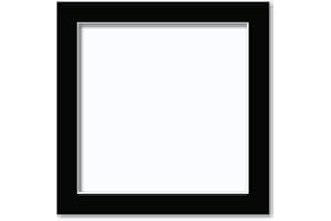 ALLWORLD FRAMING 12x12 Matting for 10x10 Photograph or Artwork 4-Ply Bevel Cut Acid Free Matboard for Picture framing (Black)