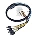 EDIMS Internal Mini SAS 4i SFF-8087 36 Pin to SAS 4X SFF-8482 29Pin Hard Disk SAS Cable with 4X 4Pin Power Cable,3.3FT