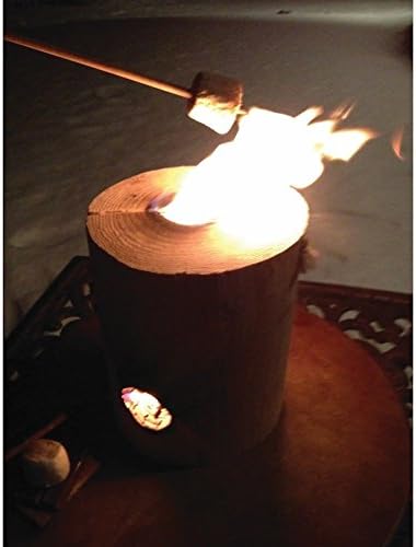 One Log Portable Fireplace - All Natural Real Pine