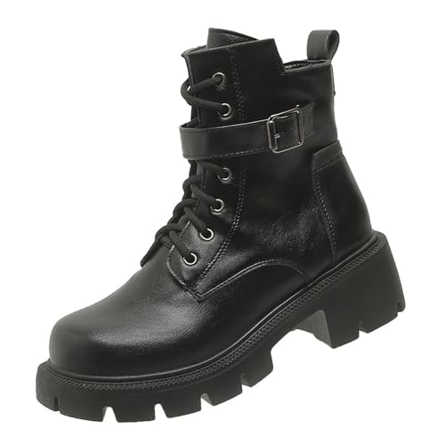 Boots for Women, Waterproof Winter Boot, Lace Up Ladies Ankle Boots, Side Zipper, Comfortable, Walking Casual Boot, Warm Womens Booties, Slip On Platform Booties Outdoor