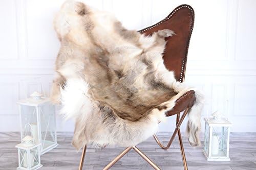 Reindeer Hide | Real Natural Reindeer Rug | Reindeer Skin | Throw Large - Scandinavian Style | #18RE12