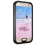 meritcase Galaxy S7 Waterproof Case, Shockproof Dustproof Full-Body Rugged Protective Phone Cover with Screen Protector for Samsung Galaxy S7 (2016 Release) - Black/Clear