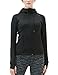 TSLA Women's Full Zip Workout Jackets, Long Sleeve Active Track Running Jacket, Lightweight Yoga Athletic Jacket, Active Fullzip Hoodie Black, Medium
