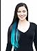 KISSPAT Turquoise Fashion Ombre Dip Dyed Straight Hair Extension, Synthetic Clip In Hair Extensions, 5 Clips , 23-24