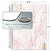 HARDCOVER Academic Planner 2019-2020: (July 2019 Through July 2020) 8.5 Daily Weekly Monthly Planner Yearly Agenda. Bonus Bookmark, Pocket Folder and Sticky Note Set (Pink Marble)