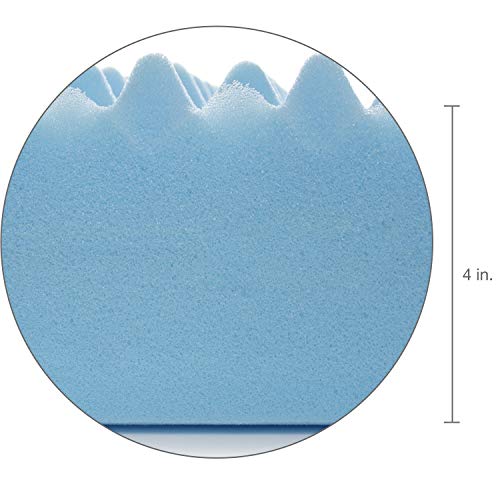 DMI Convoluted Foam Bed Pad Mattress Topper, Made in the USA, Hospital Size 33 x 76 x 4 Inches, Blue - Thumbnail 6