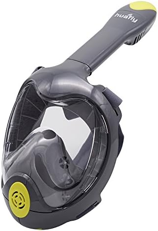 180°full face Snorkel Mask,Dry Top Snorkeling Scuba Water Sports with Panoramic View Dual-channel Anti-fog Anti-Leak for Clearer Water World