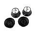 Musiclily Metric Top Hat Bell Knobs 2 Volume and 2 Tone Control Knobs Set for Epiphone LP SG Style Electric Guitar, Black with Silver Reflector