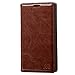 Sharp AQUOS Crystal 306 Case - Sharp AQUOS Crystal Executive Business Leather Flip Case with Kickstand - for Sharp AQUOS Crystal 306 (Brown Executive Leather Pouch)