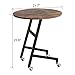 VASAGLE Mobile End Side Snack Table for Living Room, Balcony, Wood Look Accent Furniture with Metal Frame, Easy Assembly