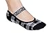 Lupo Women's Black and White Ankle Grip Sock