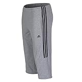 adidas Performance Men's 3/4 Knee Length Sweat Pants Medium Gray