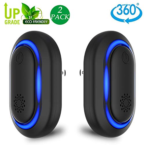 Eradream Ultrasonic Pest Repeller, Pest Repeller Plug in for Pest Reject, 2019 Newest Electronic Rodent Repellent Indoor Use for Bug Spider Ant Mice Roach Other Insects(2 Pack)