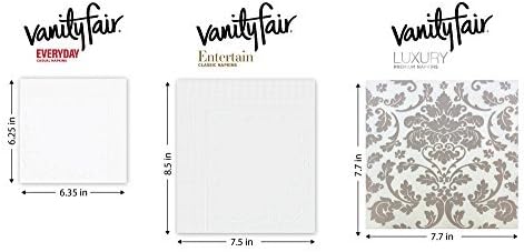 Vanity Fair Entertain Paper Napkins, Dinner Size, Classic White, 320 Count 4 Vanity Fair Entertain Paper Napkins, Dinner Size, Classic White, 320 Count
