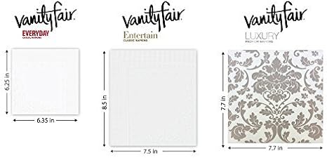 Amazon Com Vanity Fair Entertain Paper Napkins Dinner Size Classic White 320 Count Health Personal Care