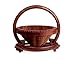 Wooden Fruit Basket Stand with Handle for Display Storage Folding Collapsible Home Picnic Accessory