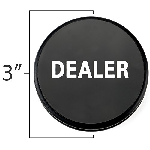 Brybelly Double-Sided Dealer Button - Casino-Grade Poker Buck Poker Weight, Large 3 Inch Diameter Puck! Great for Poker, Texas Hold 'em, Gambling Card Games