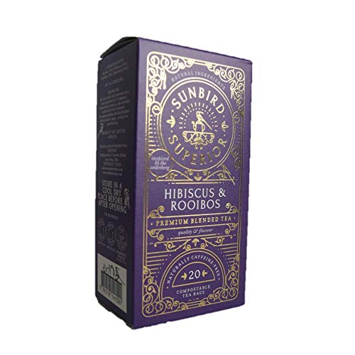 Sunbird Rooibos Hibiscus Rooibos | Roter Tee Blend mit Hibiscus | 20 kompostierbare Beutel | Rare Premium Rooibos | 100… – Bild 4