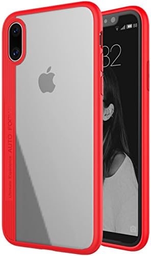 iPhone X 2017 Phone Case Protective Bumper Shockproof Full Protective Anti-Scratch (Red)