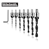 LittleSmith 7Pcs Countersink Drill Bits Set, High Speed Steel Drill Bits Set with 7Pcs Carpentry Reamer Woodworking Chamfering Counter Bits and One L Hexagon Wrench Perfect for Woodworking