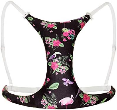 Women Girl Sexy Anti-Wrinkle Wrinkles Ageing Cleavage Neck Chest Breast Support Pillow Pad Fits Snugly Adjustable Polyester Comfortable Nights' Sleep for Breast Health (Black)