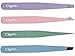 4-Piece Professional Tweezers Set with Case | Stainless Steel | Best Precision for Eyebrow, Splinter & Ingrown Hair Removal | Includes: Slant, Straight, Point & Point/Slant