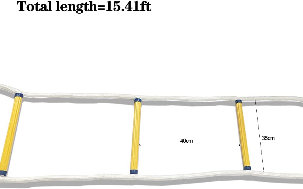 Fire Escape Ladder 2 Story Rope, Emergency Escape Ladders for Home 15.58 ft, Easy to Deploy & Store - - 