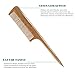 Rat Tail Comb - pureGLO Best Teasing Hair Comb Fine Tooth Parting Comb Wooden Styling Comb with Premium Gift Box