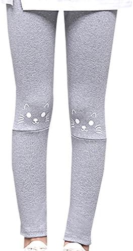 Baby Girl Boy Stretch Tights Winter Thick Leggings Skinny Pants - Grey - 4-5Y