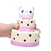 AOLIGE Squishies Slow Rising Jumbo Kawaii Cute Bear Head Cake Panda Creamy Scent for Kids Party Toys Stress Reliever Toy
