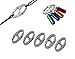 Bundle Monster 5 pc S-shape Aluminum Carabiner Snap Clip Hook Keychain