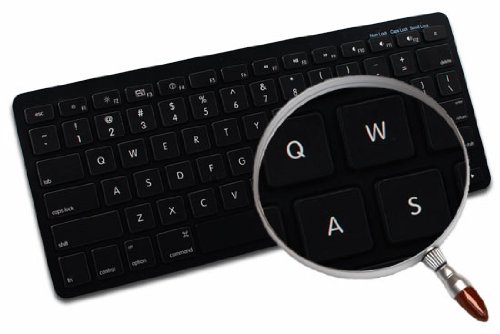 APPLE NS ENGLISH NON-TRANSPARENT KEYBOARD LABELS LAYOUT BLACK OR WHITE BACKGROUND FOR DESKTOP, LAPTOP AND NOTEBOOK (Black Background)