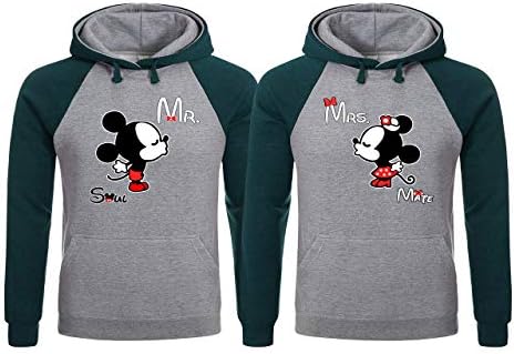 Mickey and Minnie Disney Hoodies - Couples Gifts for Him and Her - King and Queen Couples