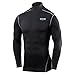 TCA Boys' Pro Performance Long Sleeve Running Compression Base Layer Top - Mock Neck - Black Mock Neck, S Boy (6-8 Years)