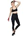 Delfin Spa Women's Mineral Infused High Waist Exercise Capris, Black, Large