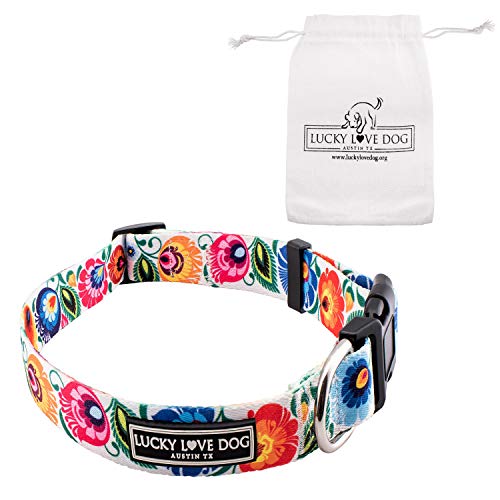 Lucky Love Dog Collars Cute Girl Collars Small Medium Large Female