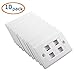 Cable Matters UL Listed 10-Pack 4 Port Keystone Wall Plate (Cat6, Cat5e Ethernet Wall Plate) in White