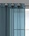HLC.ME 2 Piece Semi-Sheer Voile Window Curtain Grommet Panels for Bedroom & Kitchen (54