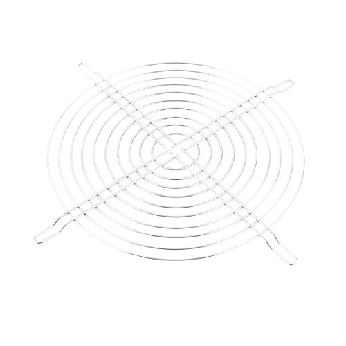 uxcell Metal Computer PC Finger Guard Grill Fan Protextor 180mm Silver Tone