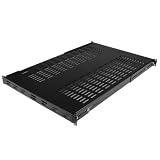 StarTech.com 1U Adjustable Vented Server Rack Mount Shelf - 250lbs - 19.5 to 38in Deep Universal Tray for 19" AV/ Network Equipment Rack (ADJSHELFHDV)