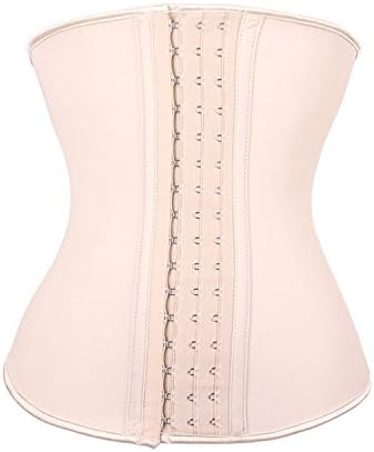 LEYIKU Women's Latex Sport Girdle Waist Training Corset Waist Body Shaper with 9 Steel Boned