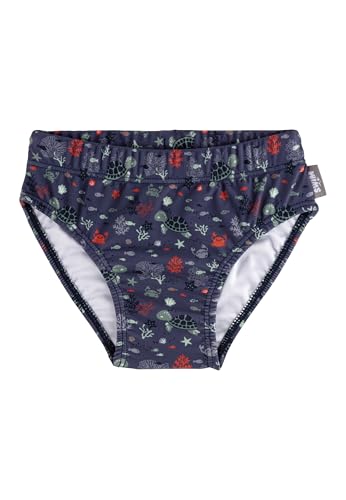 Sterntaler Badehose Unterwasser – UV-Schutz 50+ Schwimmhose Jungen – Baby Badehose mit Meeresmotiv & Windeleinsatz bis Größe 86/92, Bademode für Schwimmbad und Strand – blau, Größe 92